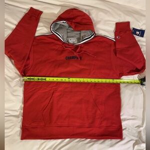 Champion Red Hoodie Sweatshirt